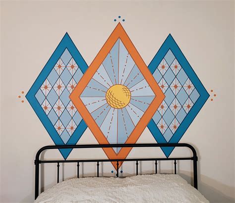 Diamond Bedroom Mural Allie Godfrey Muralist And Hand Lettering Artist