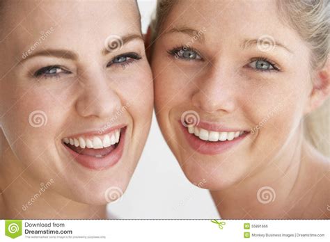 Portrait Of Two Young Women Stock Photo Image Of Active Space 55891666