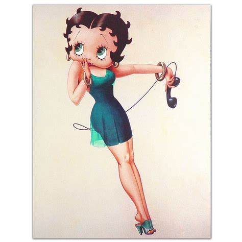 Betty Boop Telephone Ring Me Poster Print Betty Boop Poster Prints