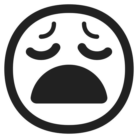 Weary Face Icon Fluentui Emoji Mono Iconpack Microsoft