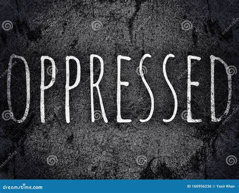 Scary Sad Wallpaper Of The Word Oppressed On The Dark Black And Grey