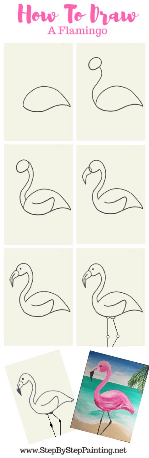 How To Draw A Flamingo Easy Step By Step Drawing Tutorial Flamingo