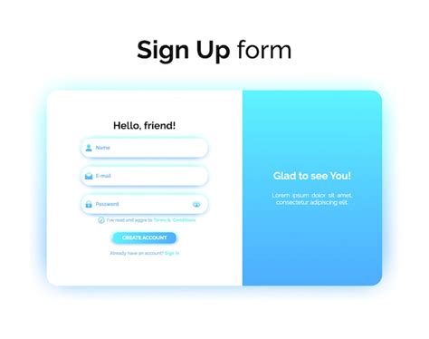 Online Registration Form Free Vector