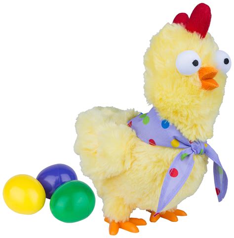 Way To Celebrate Easter Egg Dropping Animated Plush Chicken