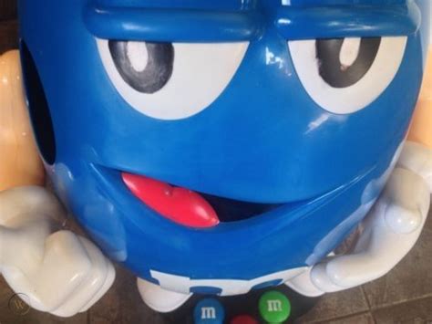 Rare 3ft Blue Mandm Candy Character Store Display Very Collectible