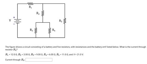Solved The Figure Shows A Circuit Consisting Of A Battery And Five