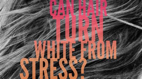 So if you've noticed a rise in your number of white strands, stress might be the culprit. Can Hair Turn White from Stress? | BeachyWave