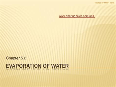 Science Form 2 Chapter 53 Evaporation Of Water Note Pdf