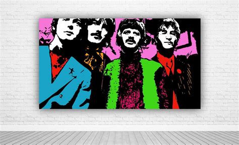 Beatles Band Members Pop Art Canvas Wall Art Etsy Etsy Wall Art