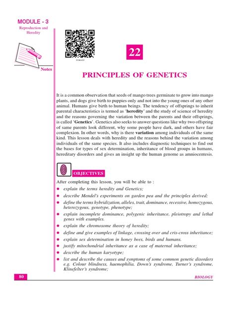 Principles Of Genetics Module 3 Pdf Dominance Genetics Sex