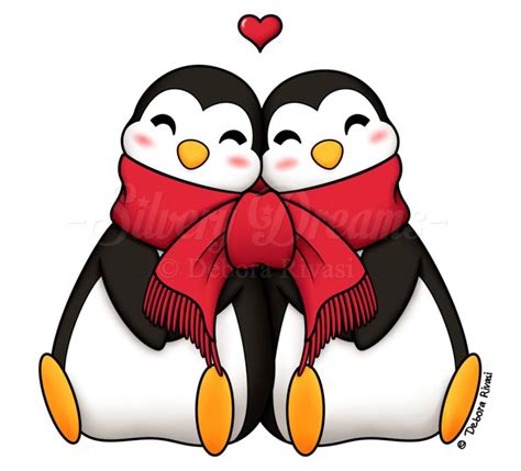 Penguins In Love Penguin Illustration Penguin Art Cute Penguins