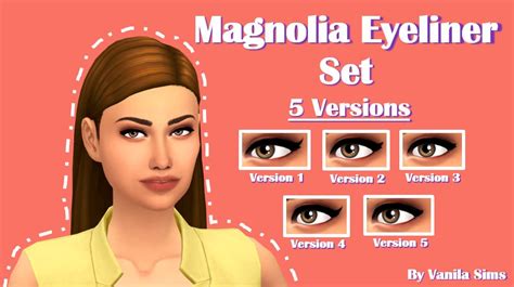 Magnolia Eyeliner Set Sims 4 Cc Makeup Sims 4 Cc Sims 4 Mm