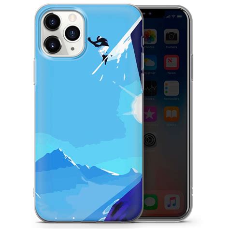 Skiing Phone Case For Iphone 11 Pro 7 8 X Xs Xr Se 12 Etsy