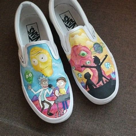 Rick And Morty Vans Diy Rick And Morty Merch Custom Vans Shoes Skater