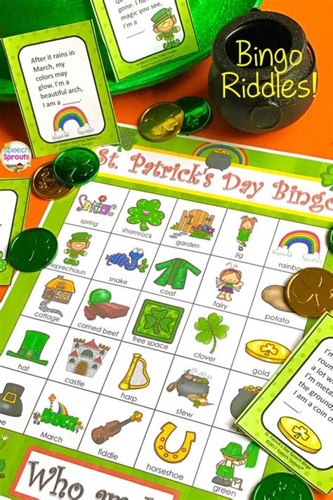 Bring a bit o' ireland into your classroom with these st. St. Patrick's Day Bingo Riddles | Speech therapy games, Speech therapy activities, Speech activities