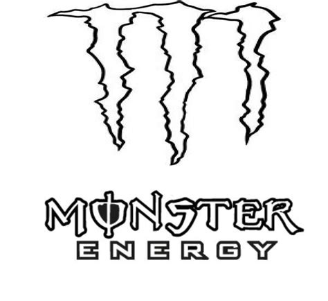 Monster Energy Drink Coloring Pages Monster Energy Drink Coloring