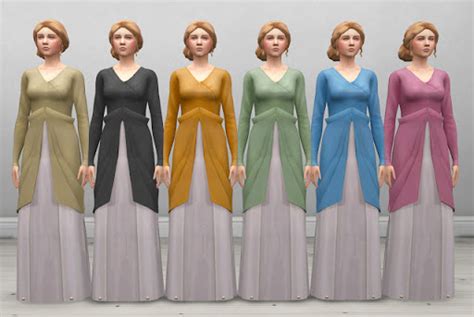 Mary Edwardian Dress Sims 4 Custom Content