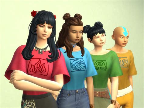 The Sims Resource Avatar The Last Airbender Shirts For Females