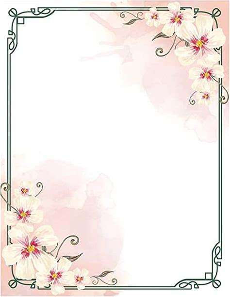 100 Stationery Writing Paper With Cute Floral Designs Perfect For Notes