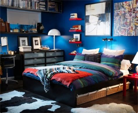 The bed in this room is flanked on either side with stacks of books on floating shelves. Big Boys Bedroom Design Ideas ~ Room Design Ideas