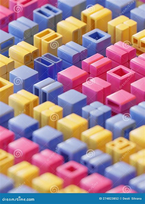 Cube Composition 3d Illustration Background 05 Stock Illustration