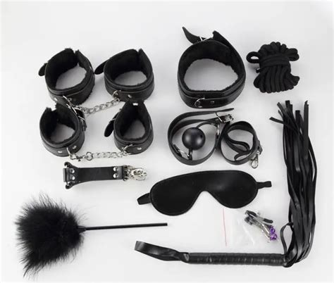 Piece Set PU Leather Adult Games Sex Toys For Couples Sexy Toys Slave Bondage Handcuffs Nipple