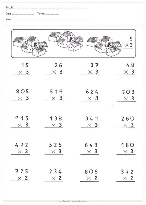 Atividade De Matemática 4°ano Responda 2nd Grade Math Worksheets