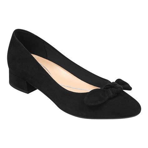 Easy Spirit Calasee Suede Low Heel Dress Shoes in Black Suede (Black ...