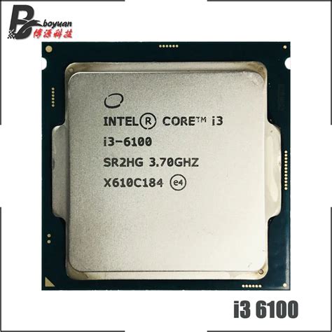 Intel Core I3 6100 I3 6100 37 Ghz Dual Core Quad Thread 51w Cpu