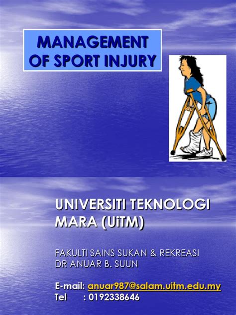 Secara garis besar dikelompokan dalam. Kertas Kerja 7 - Pengurusan Kecederaan Sukan ...