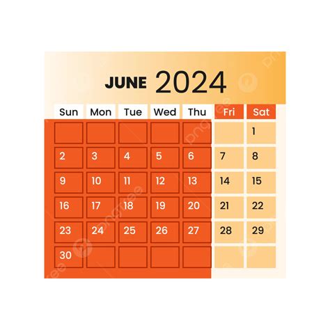 Calendario Mes Junio 2024 Vector Png Calendario Calendario 2024 Porn