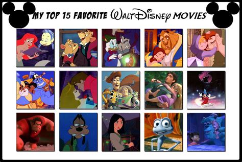 My Top 15 Favorite Walt Disney Movies By 4xeyes1987 On Deviantart