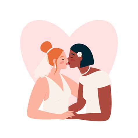 10 Young Interracial Lesbian Couple Love Kissing Pic Illustrations