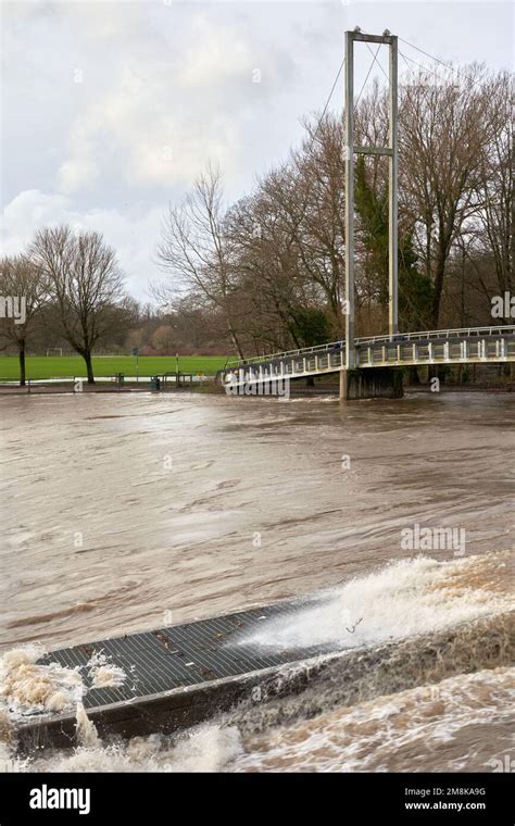 Heavy Rain Causes Turbulent Water And Flooding In Pontcanna Fields And