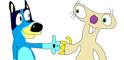 Bluey Meets Sid The Sloth By Huntertritter On Deviantart