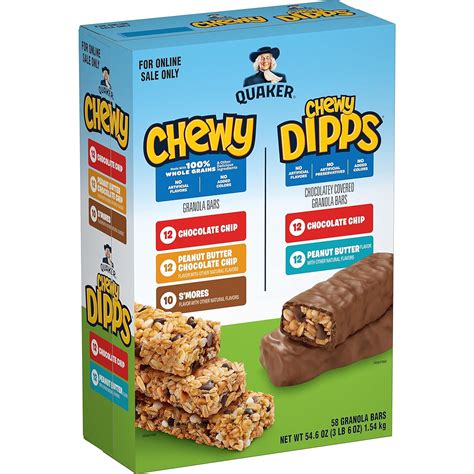 Buy Quaker Chewy Granola Bars Chewy And Dipps Variety Pack 58 Bars