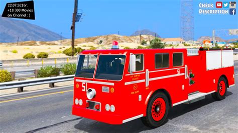 Emergency Themed Vintage Firetruck Gta V Mod 27k 1440p
