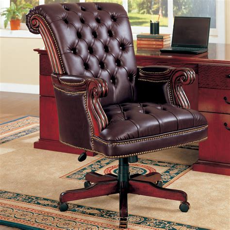 Luxury Brown Leather Office Chair 