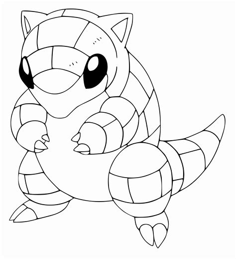 Pokemon Sandshrew Coloring Pages Pictures Coloriage Pokemon