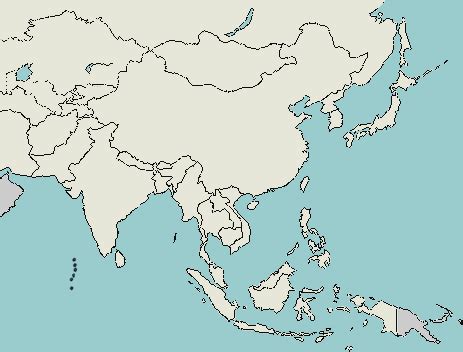 Map Of South Asia Without Names