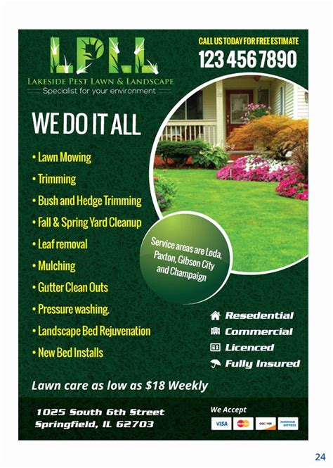 lawn care advertising templates