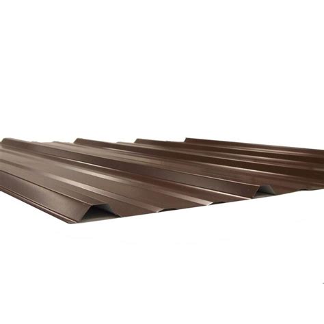Metal Sales Pro Panel Ii 3 Ft X 16 Ft Ribbed Chestnut Brown Steel Roof