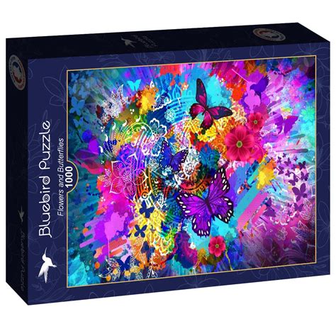Puzzle Flowers And Butterflies Bluebird Puzzle F 90328 1000 Pieces