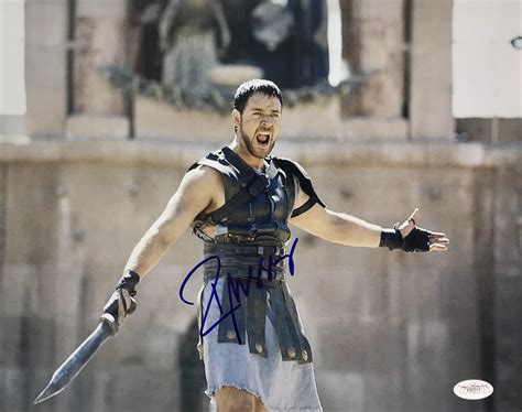 Gladiator is a historical action drama featuring russell crowe as maximus decimus meridius. Lot Detail - Russell Crowe Signed 11" x 14" Color Photo ...