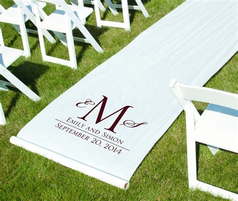 Monogram Aisle Runner Wedding Personalized Aisle Runner Monogram