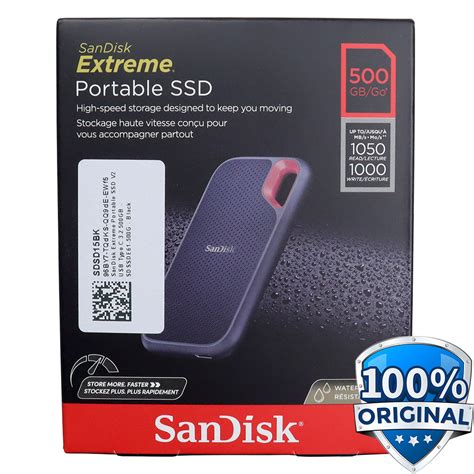 SanDisk Extreme Portable SSD V2 USB Type C 3 2 500GB SDSSDE61 Black