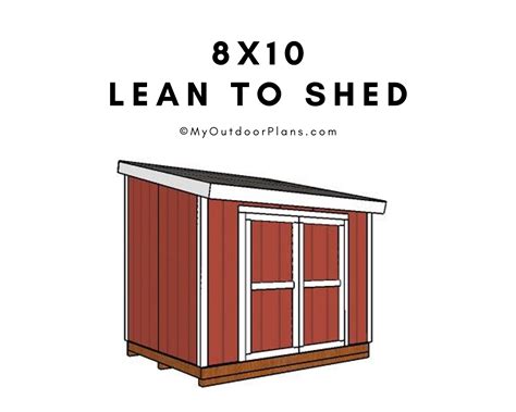 8×10 Lean To Shed Plans Howtospecialist How To Build Step By Step