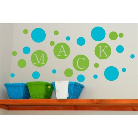 Alphabet Garden Designs Personalized Dots Wall Decal And Reviews Wayfair
