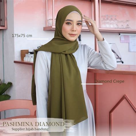 Part 1 Pashmina Diamond Pashmina Diamond Premium Shopee Indonesia
