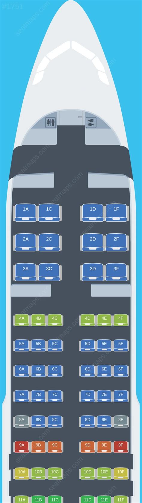 Seat Map Ratings Of American Airlines Airbus A320